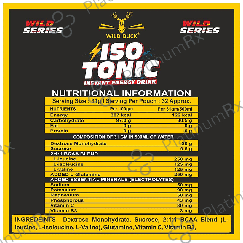 Wild Buck Isotonic Instant Energy Drink Pineapple
