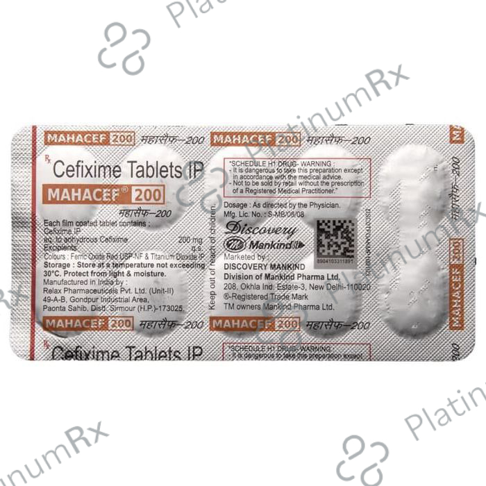 Mahacef 200mg Tablet 10s