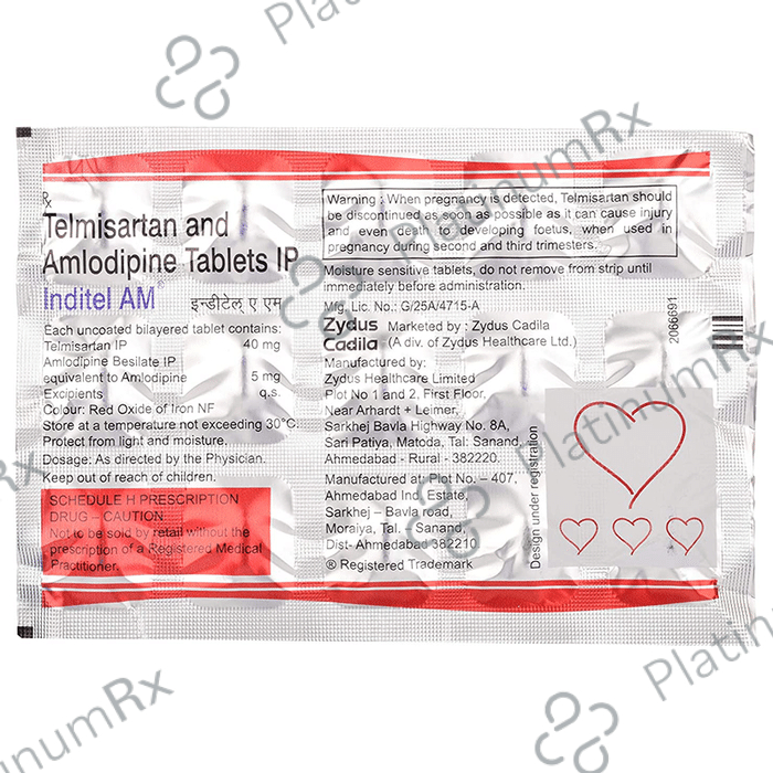 Inditel AM 40mg/5mg Tablet