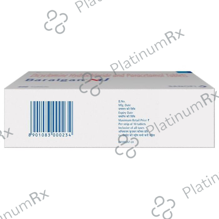 Baralgan NU 20/500mg Tablet 10s