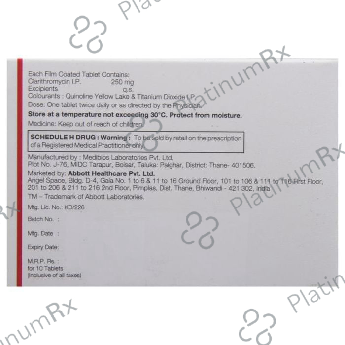 Claribid 250mg Tablet 10s