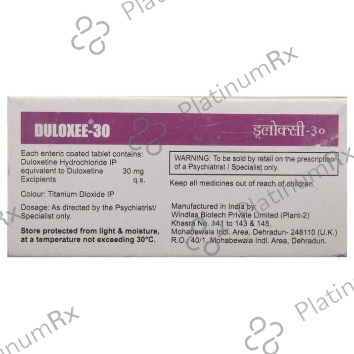 Duloxee 30 Tablet