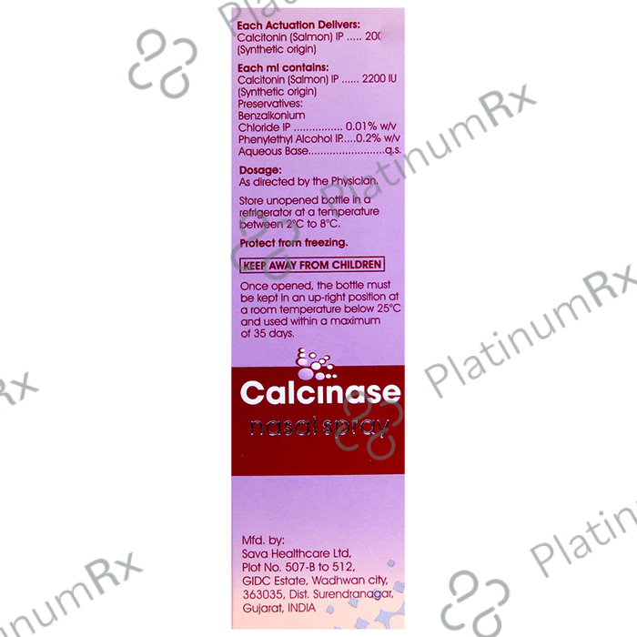 Calcinase 200IU Nasal Spray 3.7ml