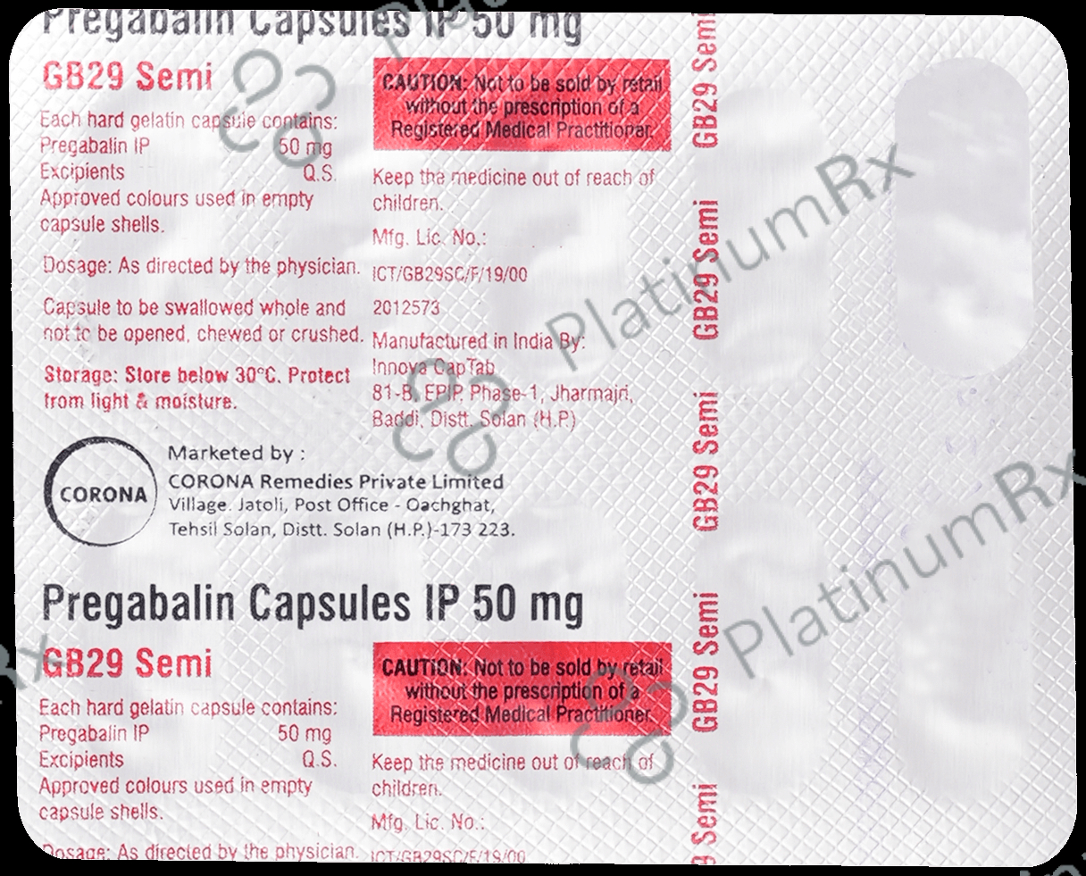 GB 29 Semi 50mg Capsule