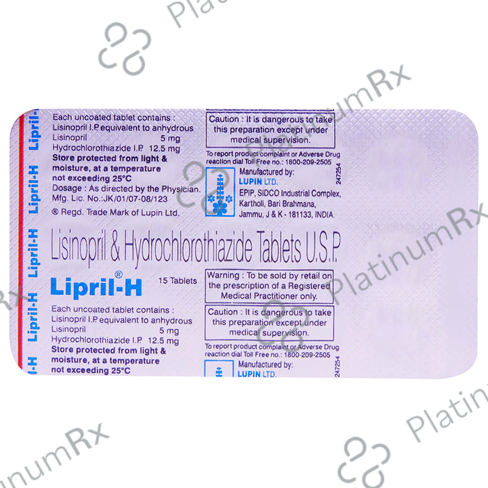 Lipril-H 5mg/12.5mg Tablet