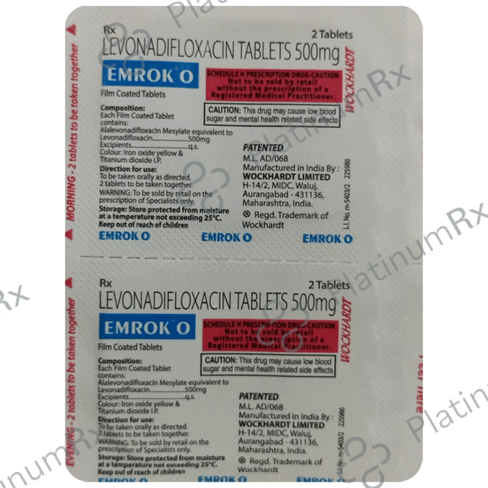 Emrok O 500mg Tablet 4s