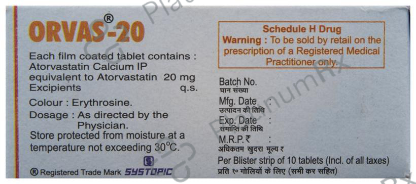 Orvas 20mg Tablet 10s