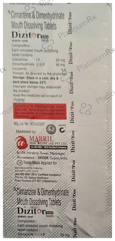 Dizitor MD Tablet