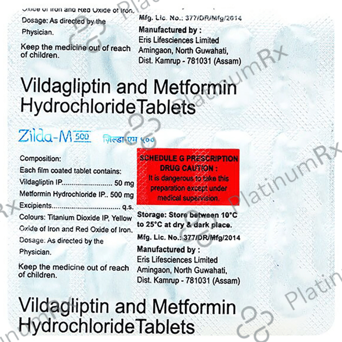 Zilda M 500mg/50mg Tablet
