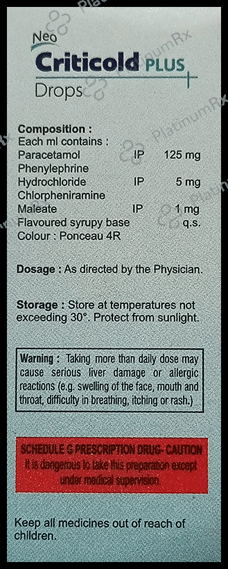 Neo Criticold Plus Oral Drops