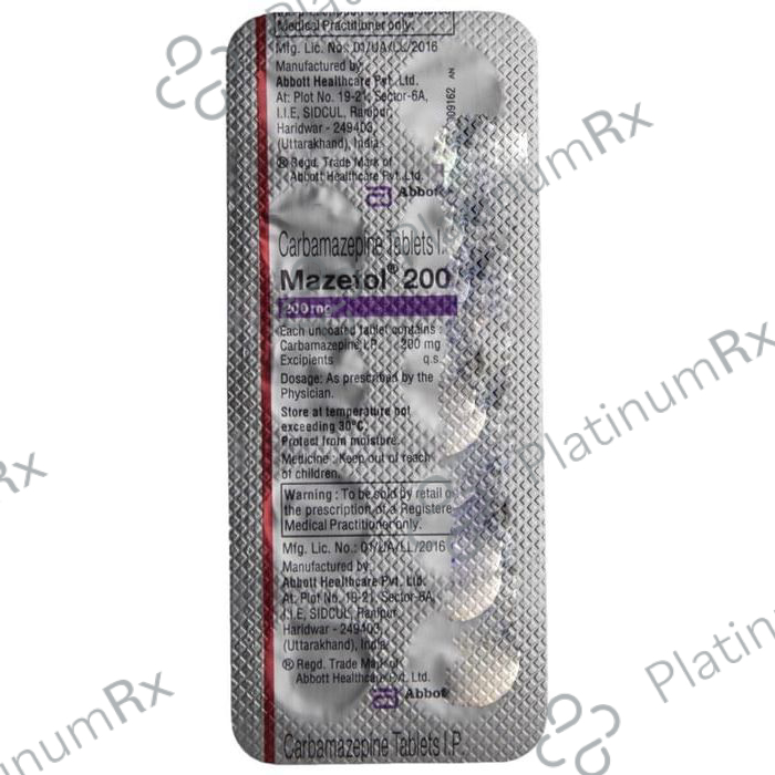 Mazetol 200mg Tablet 10s