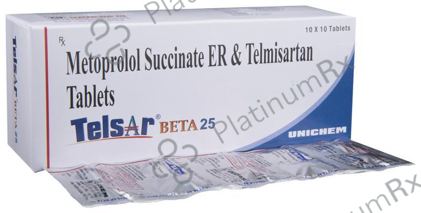 Telsar Beta 25 Tablet ER 10 tablets
