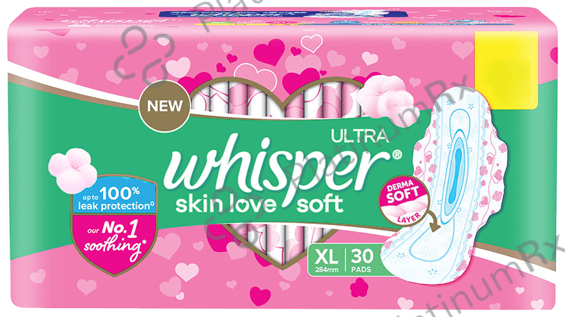 Whisper Ultra Soft Sanitary Pads XL 30 pads