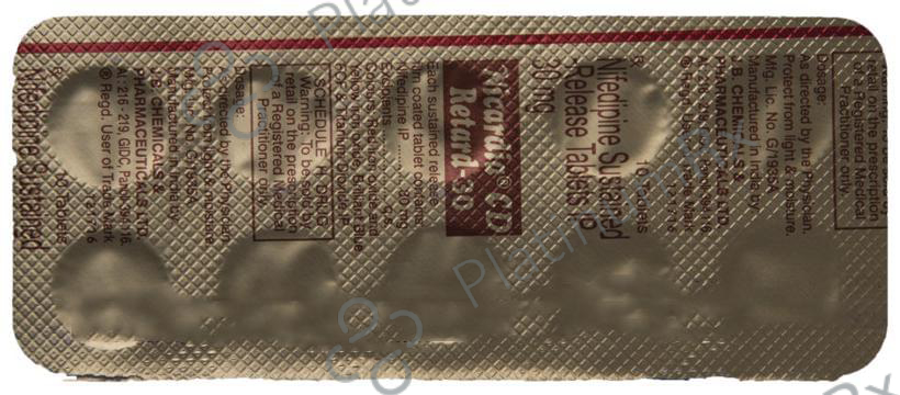 Nicardia CD Retard 30mg Tablet SR 10s