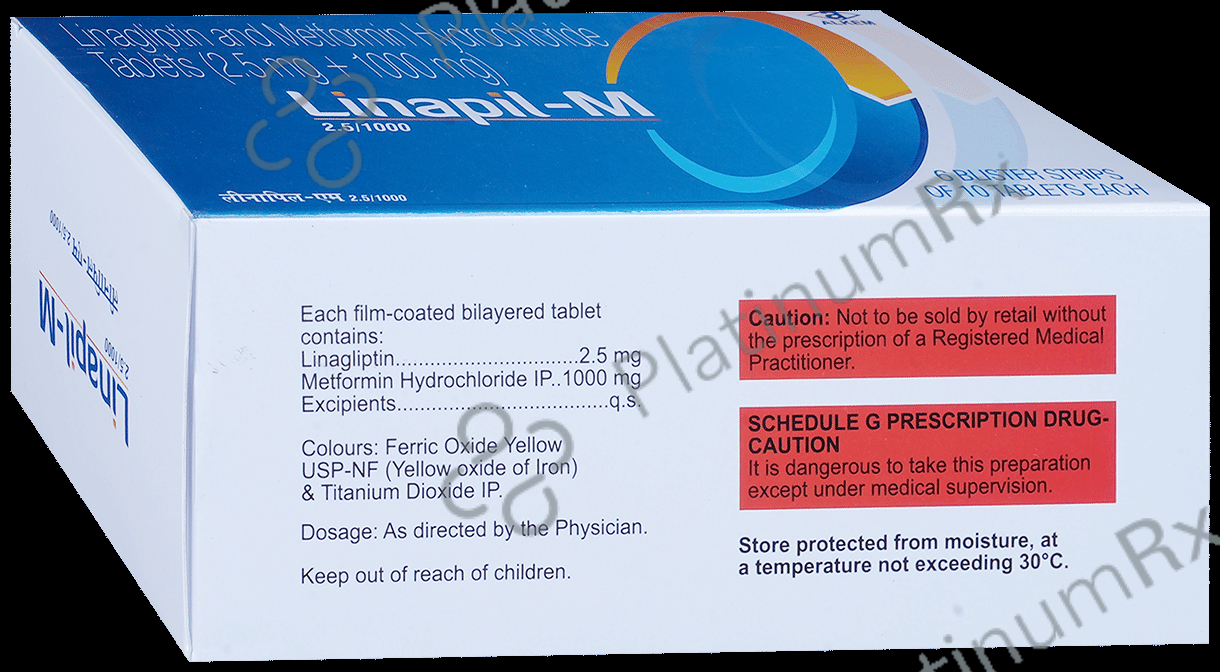 Linapil M 2.5/1000mg Tablet 10s