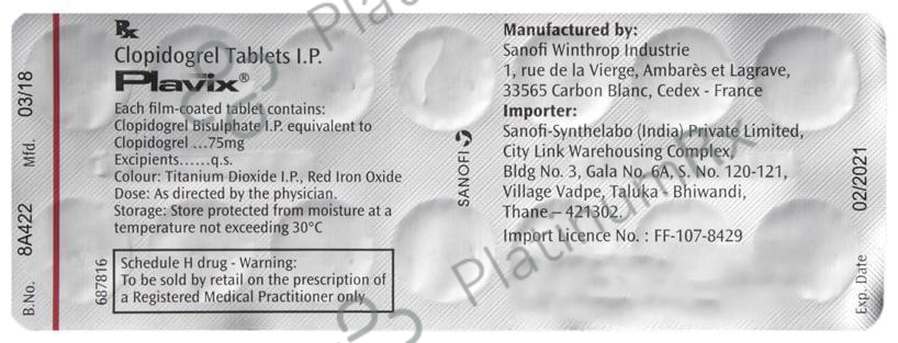 Plavix 75mg Tablet 14s