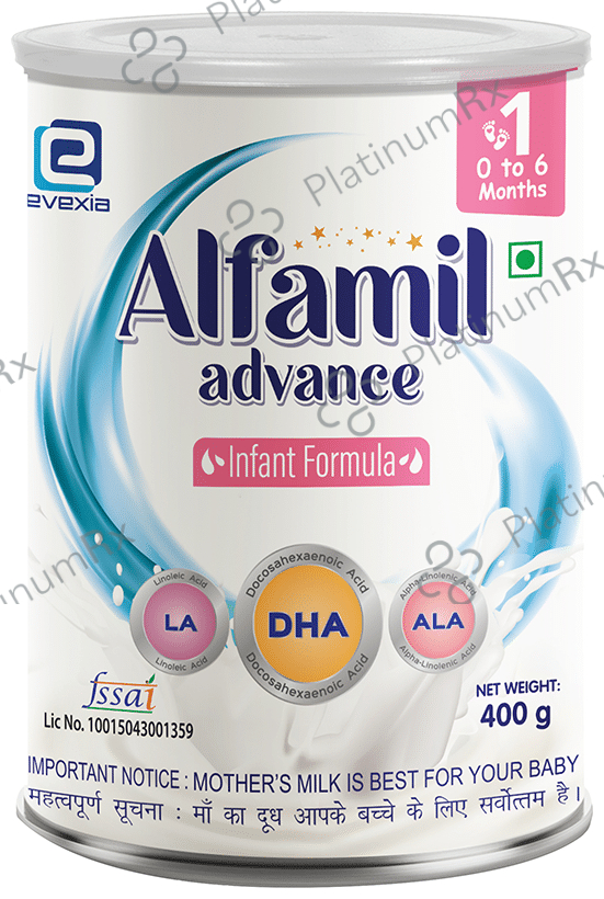 Evexia Alfamil Infant Formula with Omega 3-6-9 (Upto 6 Months)