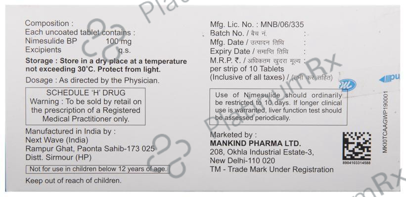 Nobel MD 100mg Tablet 10s