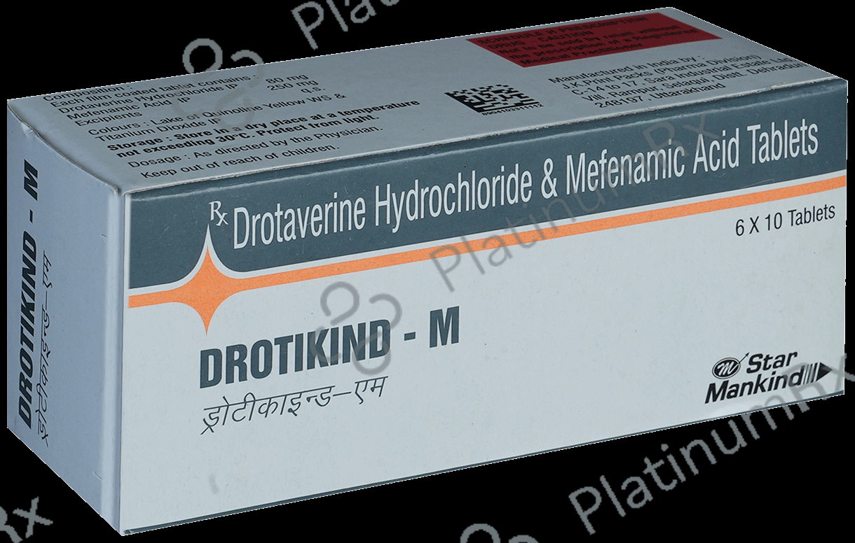 Drotikind M 80/250mg Tablet 10s