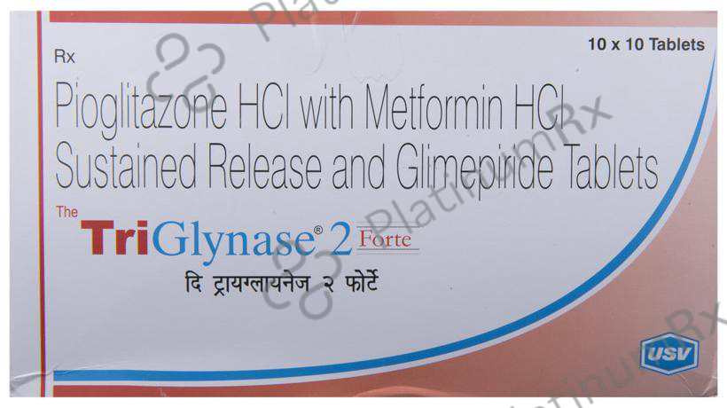 Triglynase Forte 2/1000/15mg Tablet SR 10s
