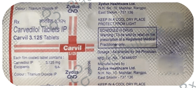 Carvil 3.125mg Tablet 10s