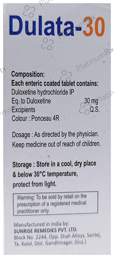 Dulata 30mg Tablet