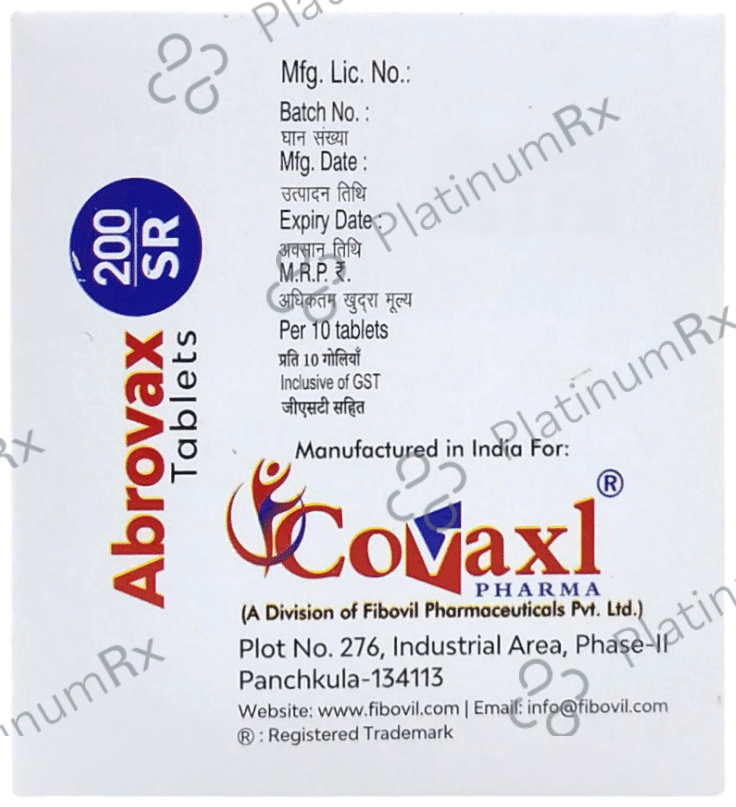 Abrovax 200mg Tablet SR