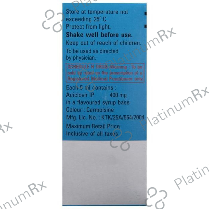 Zovirax 400mg Oral Suspension 100ml