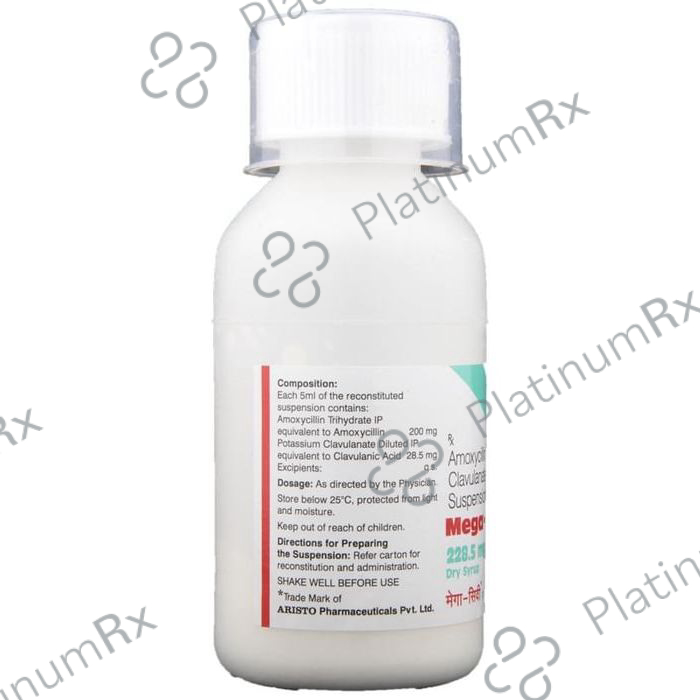 Mega-CV 228.5mg Dry Syrup 60 Powder for Oral Suspension