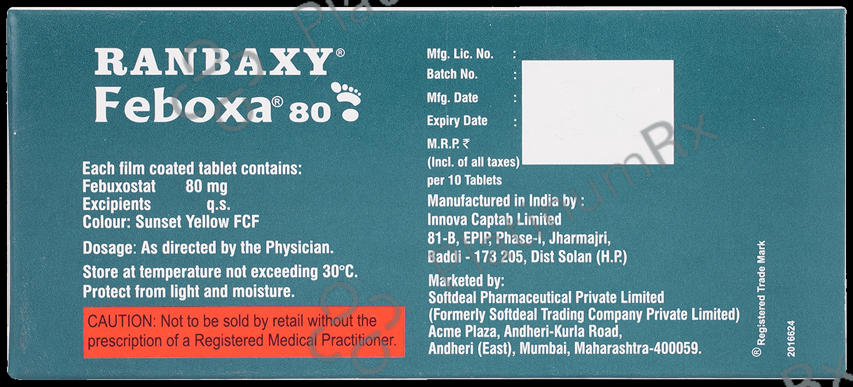 Feboxa 80mg Tablet 10s