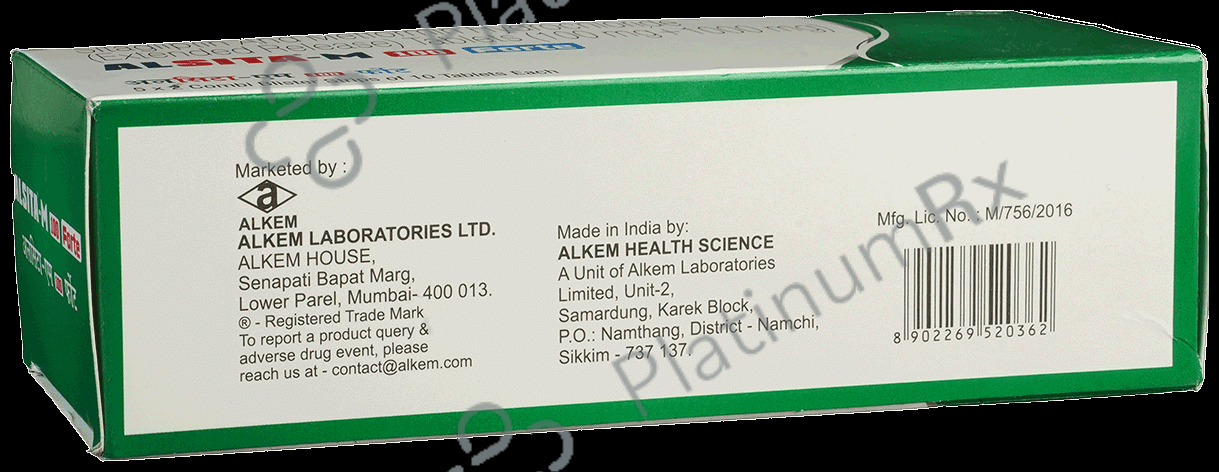 Alsita M 100 Forte 1000/100mg Tablet ER 10s