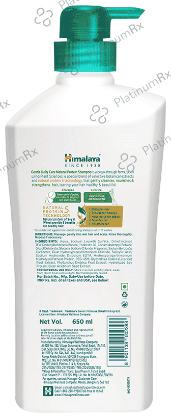 Himalaya Gentle Daily Care Natural Protein Shampoo 650 ml