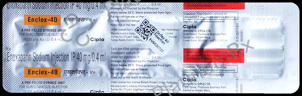 Enclex 40mg Injection 1s