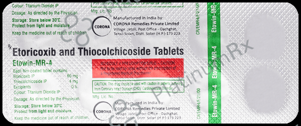 Etowin MR 60/4mg Tablet 10s