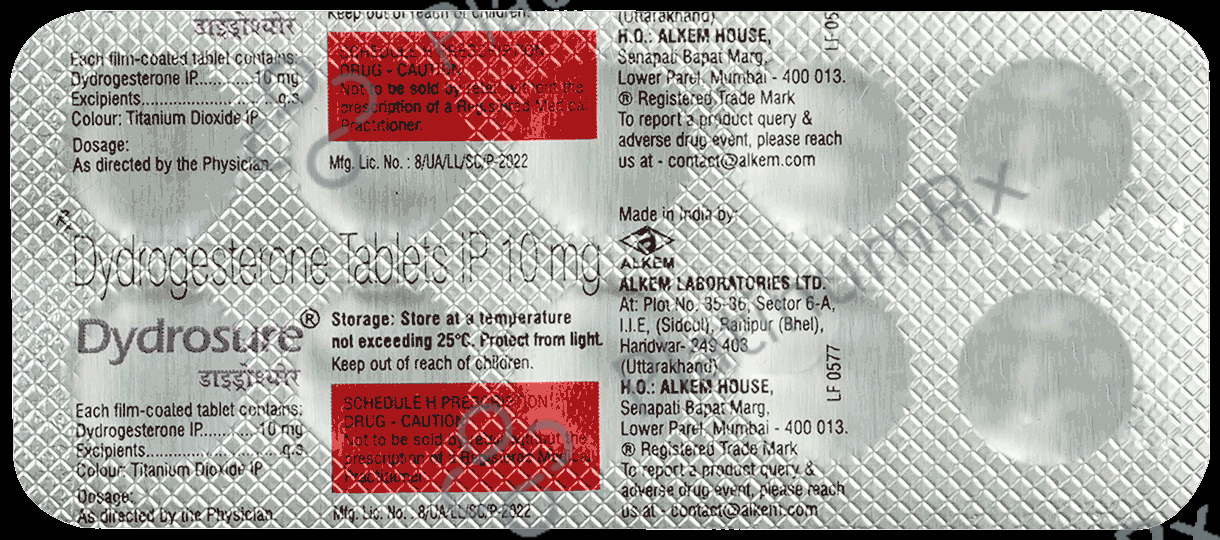Dydrosure 10mg Tablet 10s