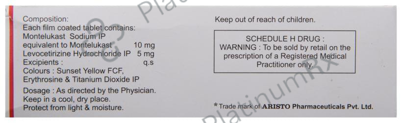 Montina L 5/10mg Tablet 10s