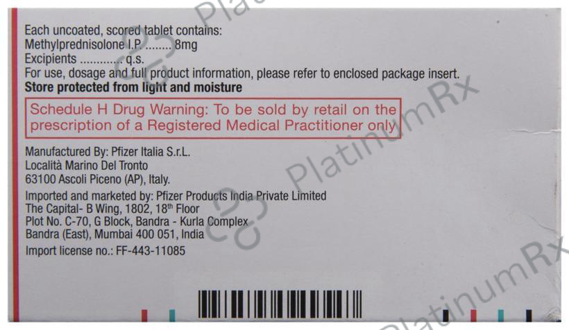 Medrol 8mg Tablet 14s