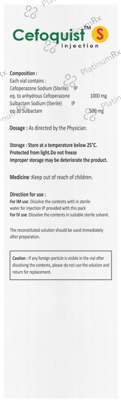 Cefoquist S 1000mg/500mg Injection