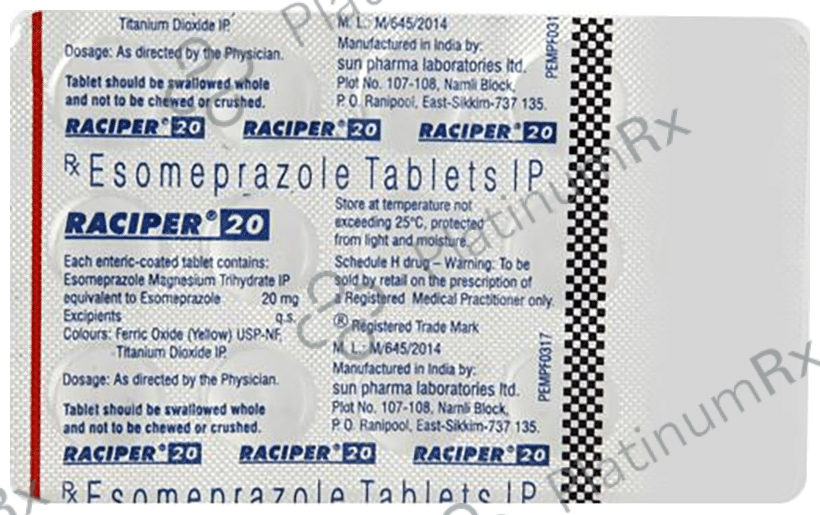 Raciper 20mg Tablet 15s