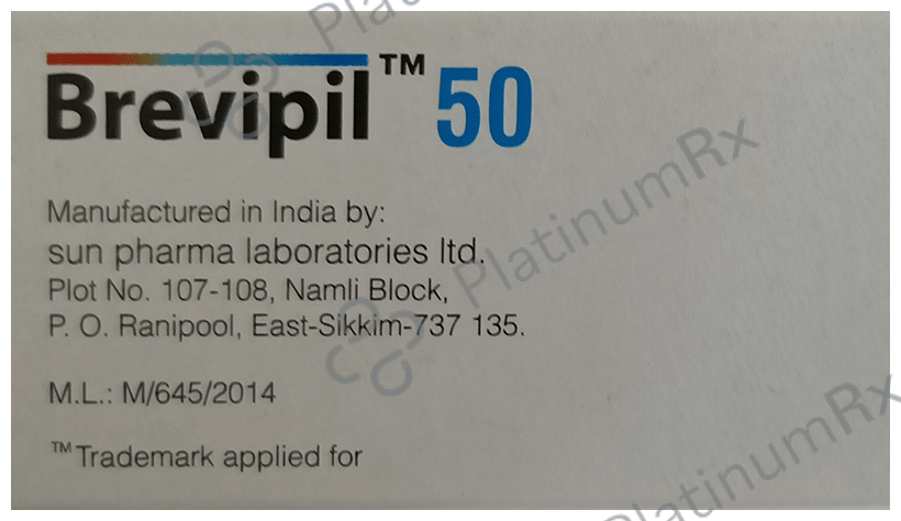 Brevipil 50mg Tablet 10s