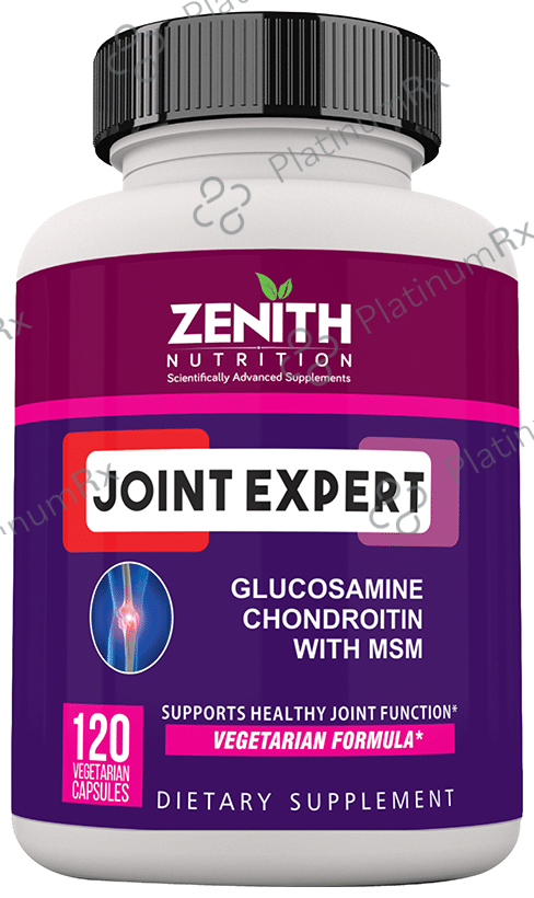 Zenith Nutrition Joint Expert Glucosamine Chondroitin with MSM Vegetarian Capsule