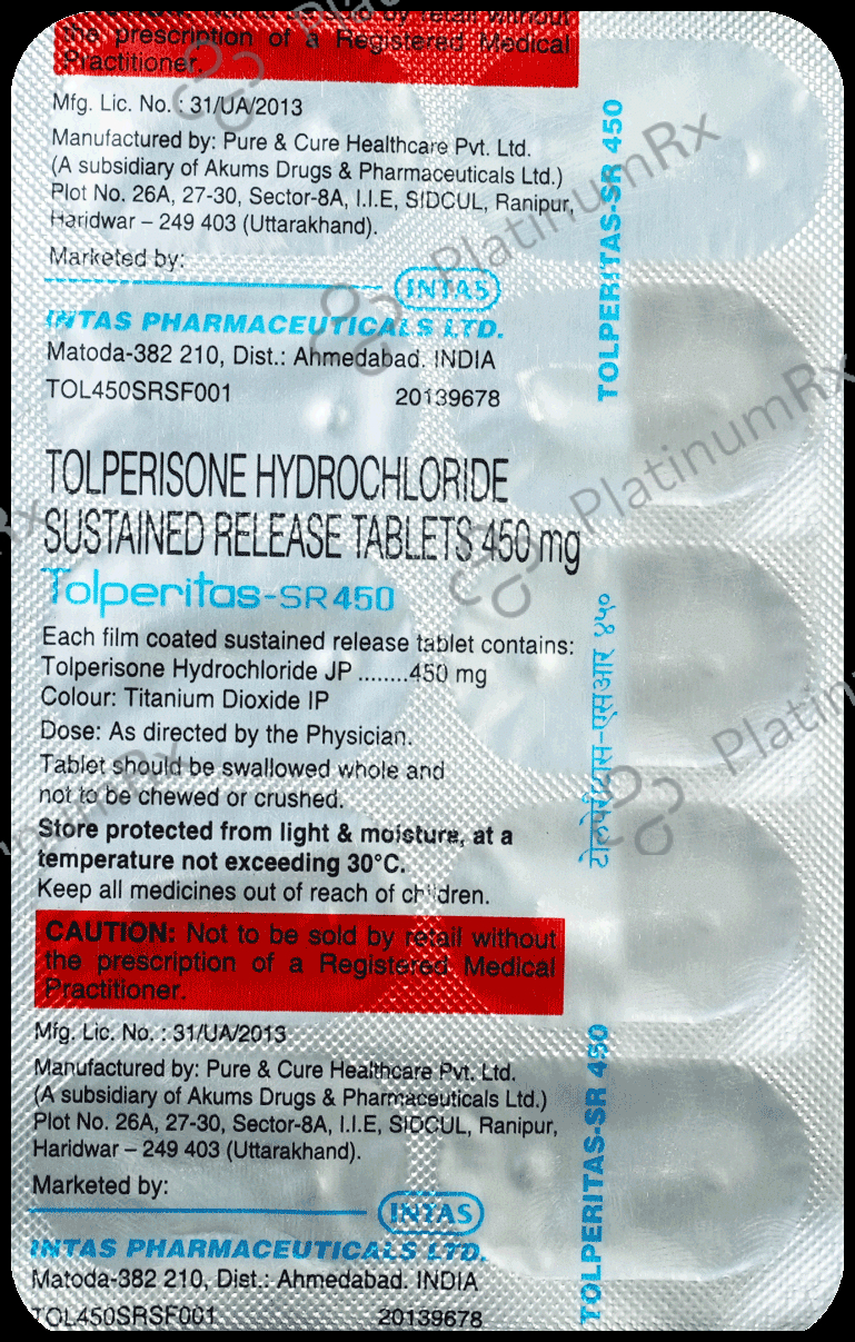 Tolperitas SR 450mg Tablet 10s