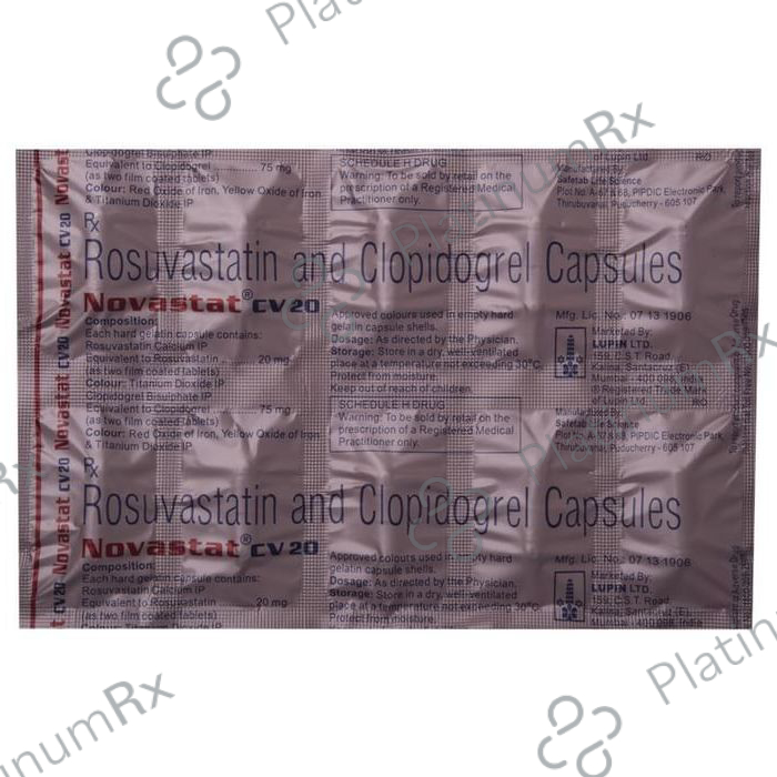 Novastat CV 20/75mg Capsule 10s
