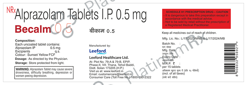 Becalm 0.5mg Tablet