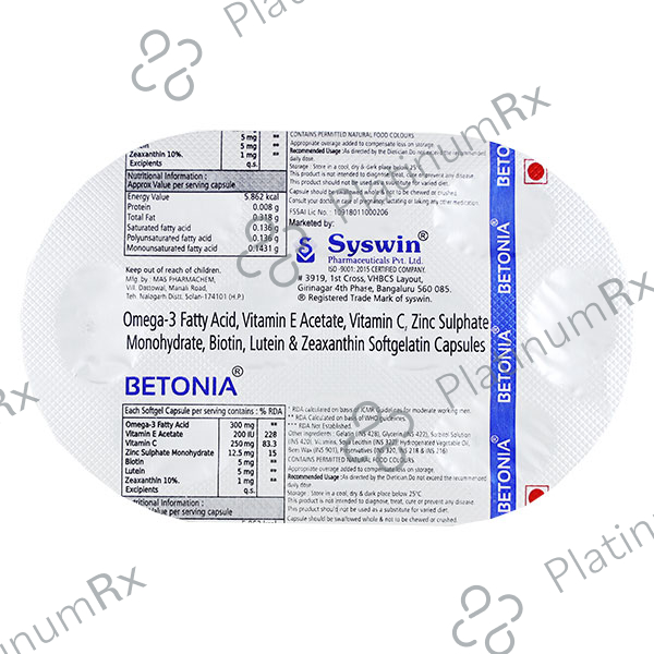 Betonia Capsule 10s