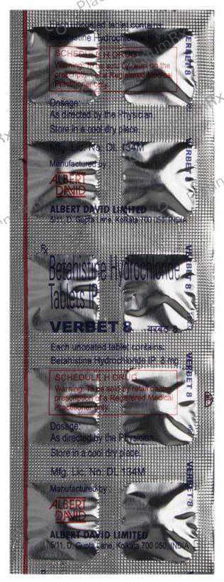 Verbet 8mg Tablet 10s