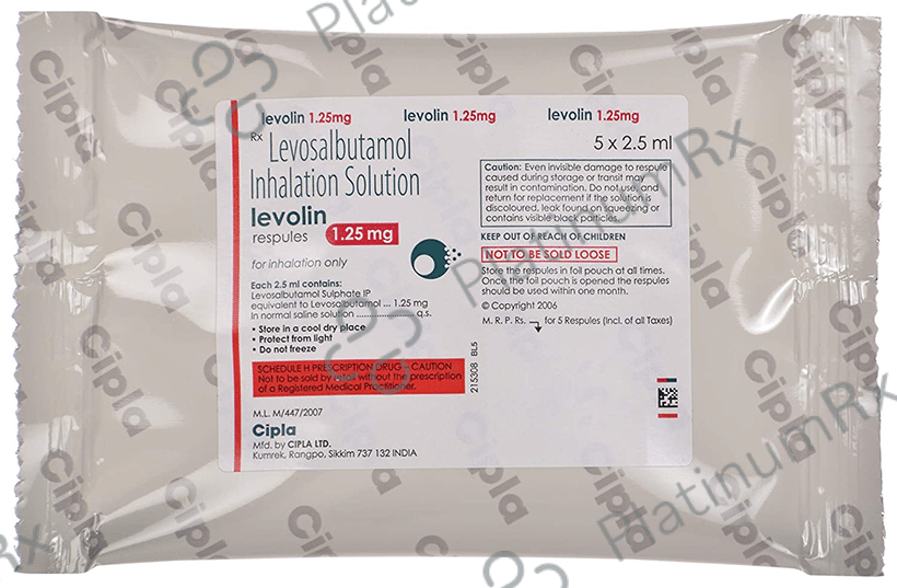 Levolin 1.25mg Respules 5s
