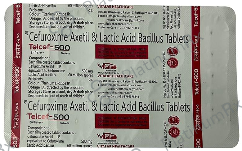 Telcef 500 Tablet