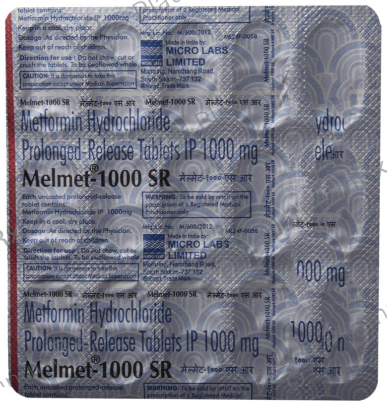 Melmet SR 1000mg Tablet 15s