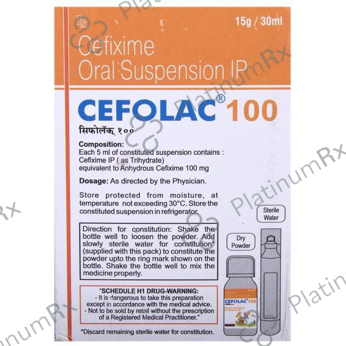 Cefolac 100mg Oral Suspension 30ml